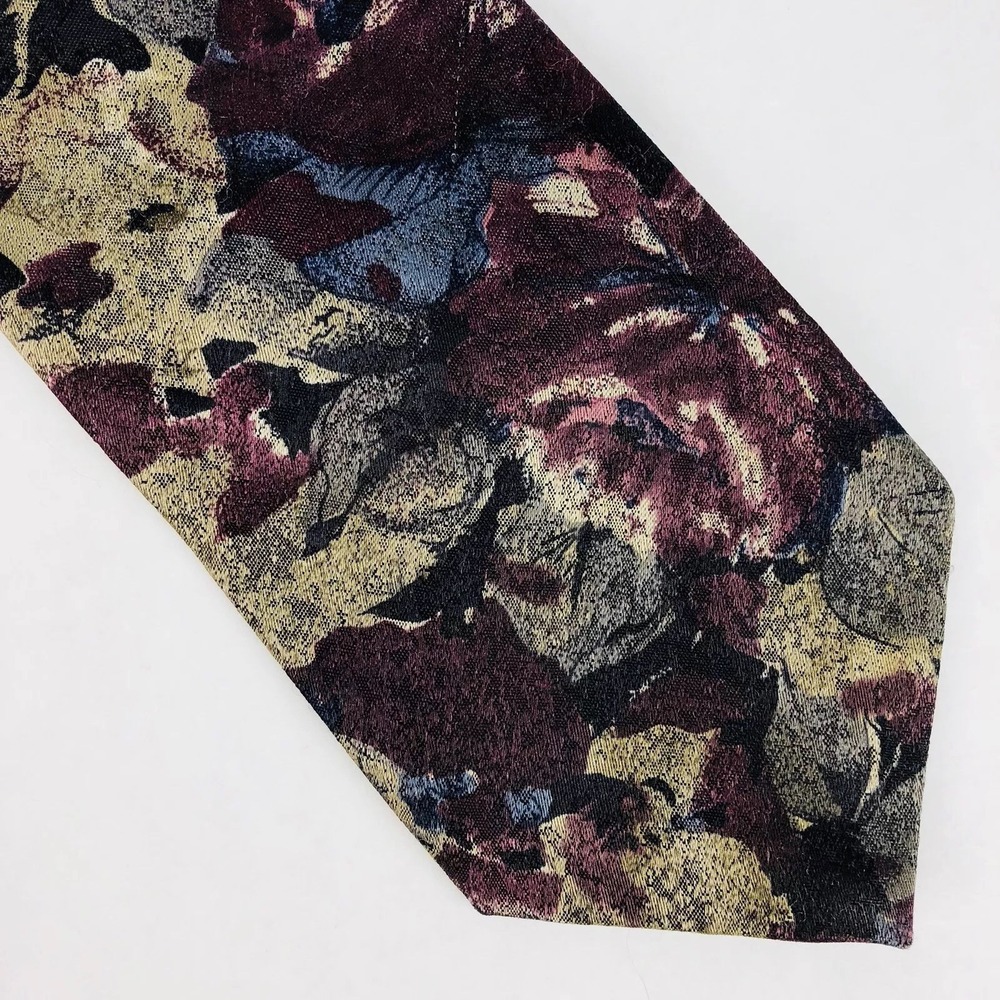 Towncraft Neck Tie‎ Mens Purple Floral Polyester Career Business (T)